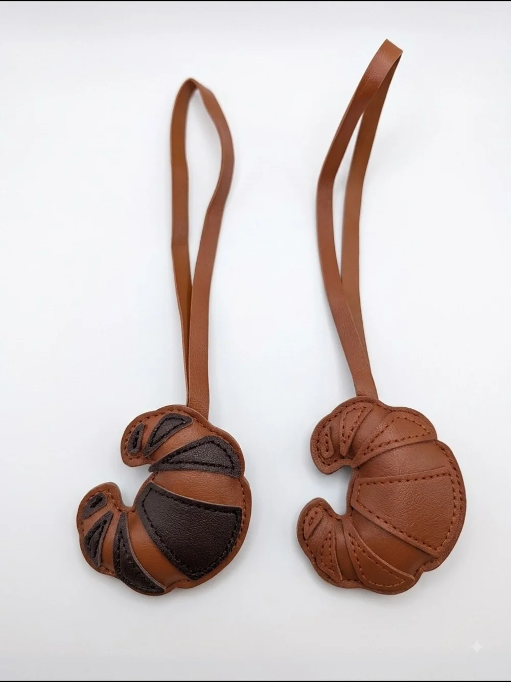 Leather Croissant Bag Charm - Pick One (New)